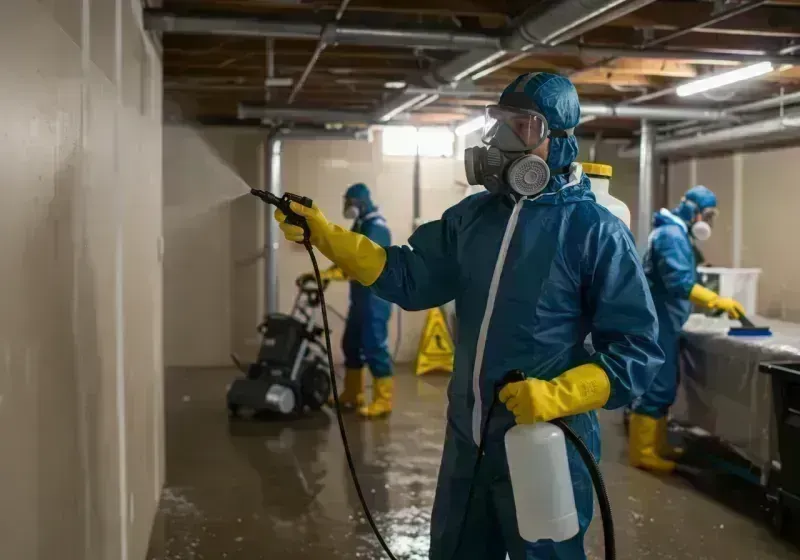 Basement Sanitization and Antimicrobial Treatment process in Montgomery County, IL